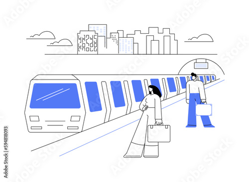 Underground transport abstract concept vector illustration.