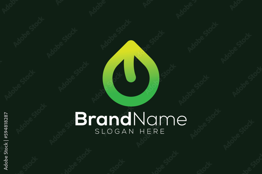 Green seed logo design Green seed logo design