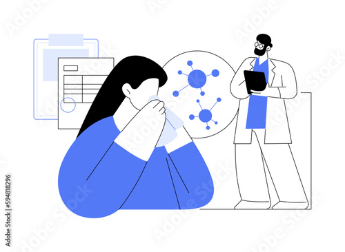 Flu virus abstract concept vector illustration.