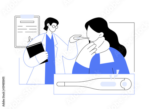 Fever abstract concept vector illustration.