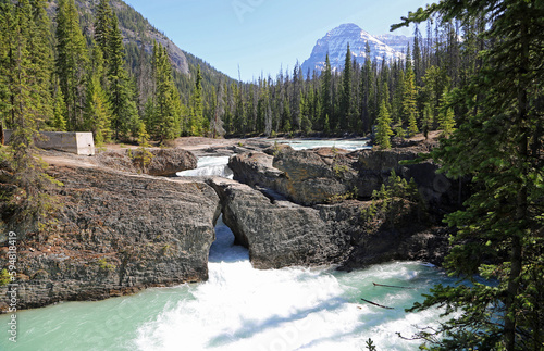 Landscape with Natural Bridge - Kicking Horse River  Canada