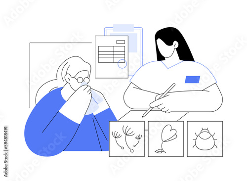 Allergy treatment abstract concept vector illustration.