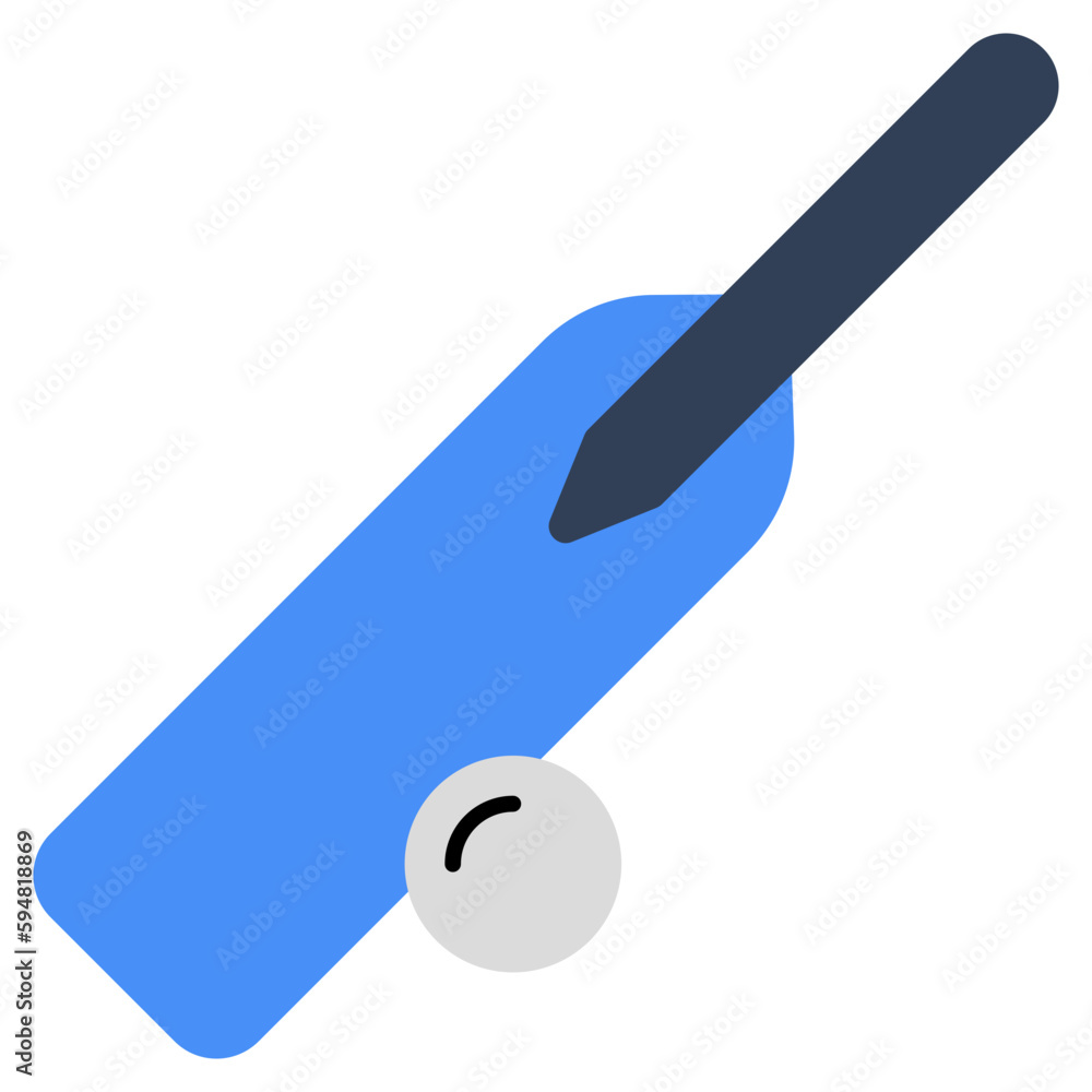 Bat with ball, icon of cricket