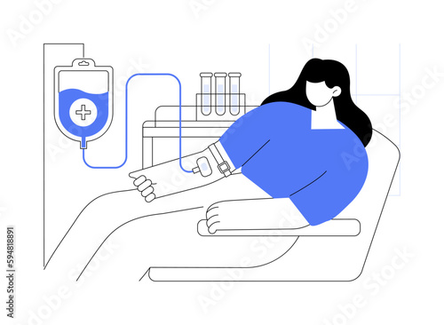 Blood donation abstract concept vector illustration.