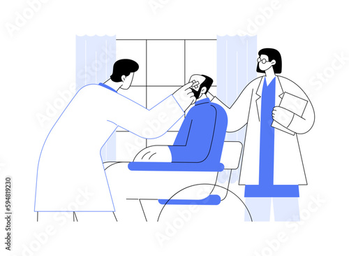 Cataract surgery recovery abstract concept vector illustration.