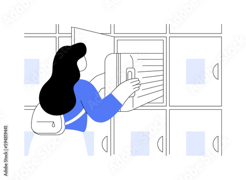 Luggage storage abstract concept vector illustration.