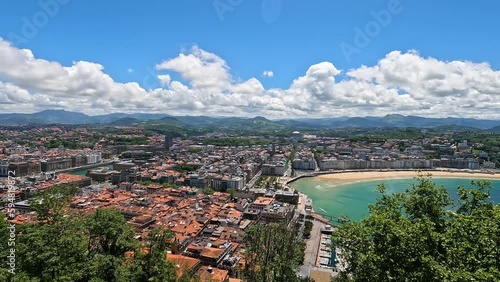 View of San Sebastian, Spain from above