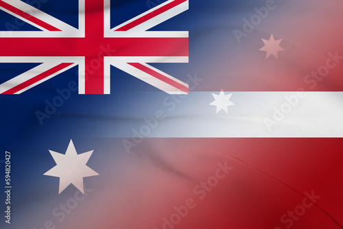 Australia and Latvia national flag international negotiation LVA AUS photo