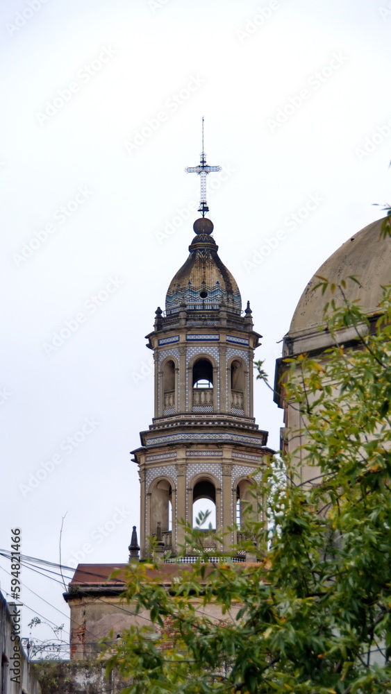 Bell tower of a church in Buenos Aires, Argentina