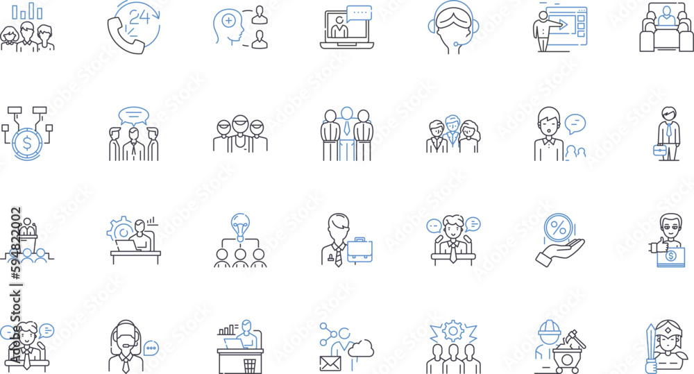 Colleague teammate line icons collection. Cooperation, Support, Synergy, Collaboration, Trust, Loyalty, Reliability vector and linear illustration. Dependability,Dedication,Commitment outline signs Colleague teammate line icons collection. Cooperation, Support, Synergy, Collaboration, Trust, Loyalty, Reliability vector and linear illustration. Dependability,Dedication,Commitment outline signs