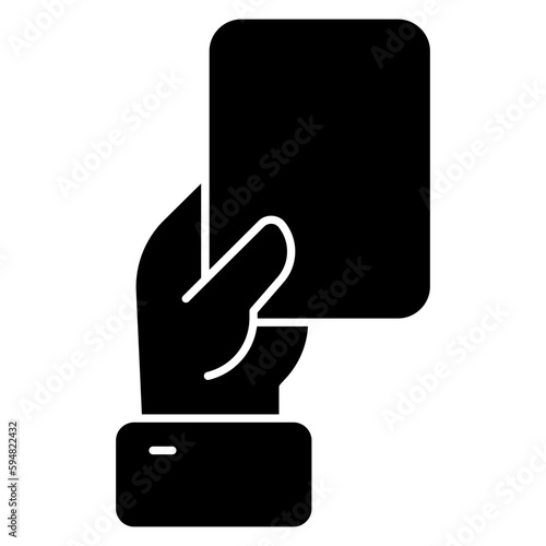 A unique design icon of penalty card