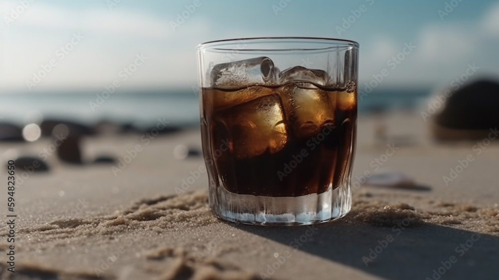 cocktail on the beach generative IA cocktail on the beach generative IA