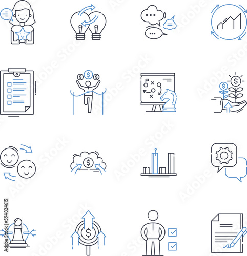 Think and meditate line icons collection. Contemplate, Ponder, Reflect, Speculate, Ruminate, Brew, Muse vector and linear illustration. Daydream,Introspect,Devise outline signs set