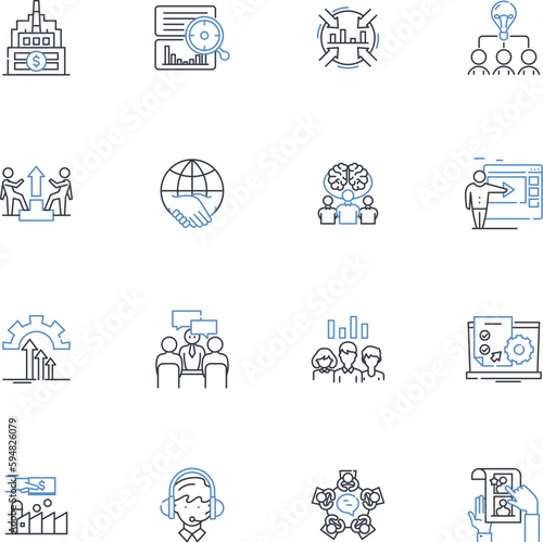Alliance platform line icons collection. Collaboration, Integration, Partnership, Synergy, Connection, Empowerment, Nerk vector and linear illustration. Support,Unity,Co-creation outline signs set