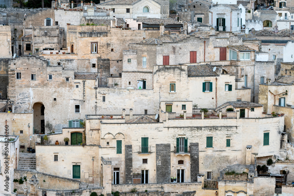 The Sassi of Matera, a Unesco World Heritage Site.	