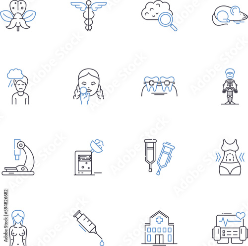 фотографія Occupational therapy line icons collection