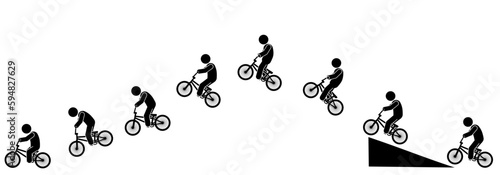 Bmx freestyle Vectors & Illustrations ,illustration of people riding bicycles, people cycling