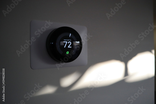 New thermometer in a house at sundown