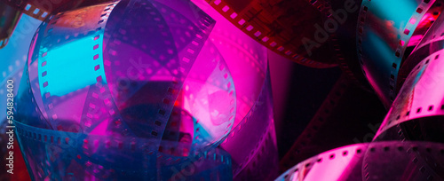 Fotografía abstract background with film strip