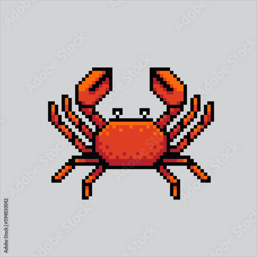 Pixel art illustration crab. Pixelated sea crab. sea crab pixelated
for the pixel art game and icon for website and video game. old school retro.