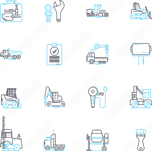 Scientific apparatus linear icons set. Microscope, Centrifuge, Bunsen burner, Spectrophotometer, Pipette, Thermometer, Syringe line vector and concept signs. Petri dish,Microplate,Electrophoresis