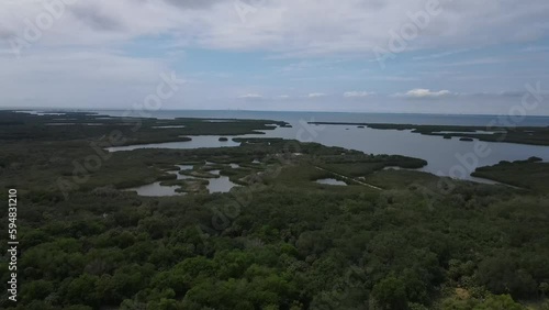 Wallpaper Mural aerial view of Terra Ceia Preserve in Palmetto, Florida Torontodigital.ca