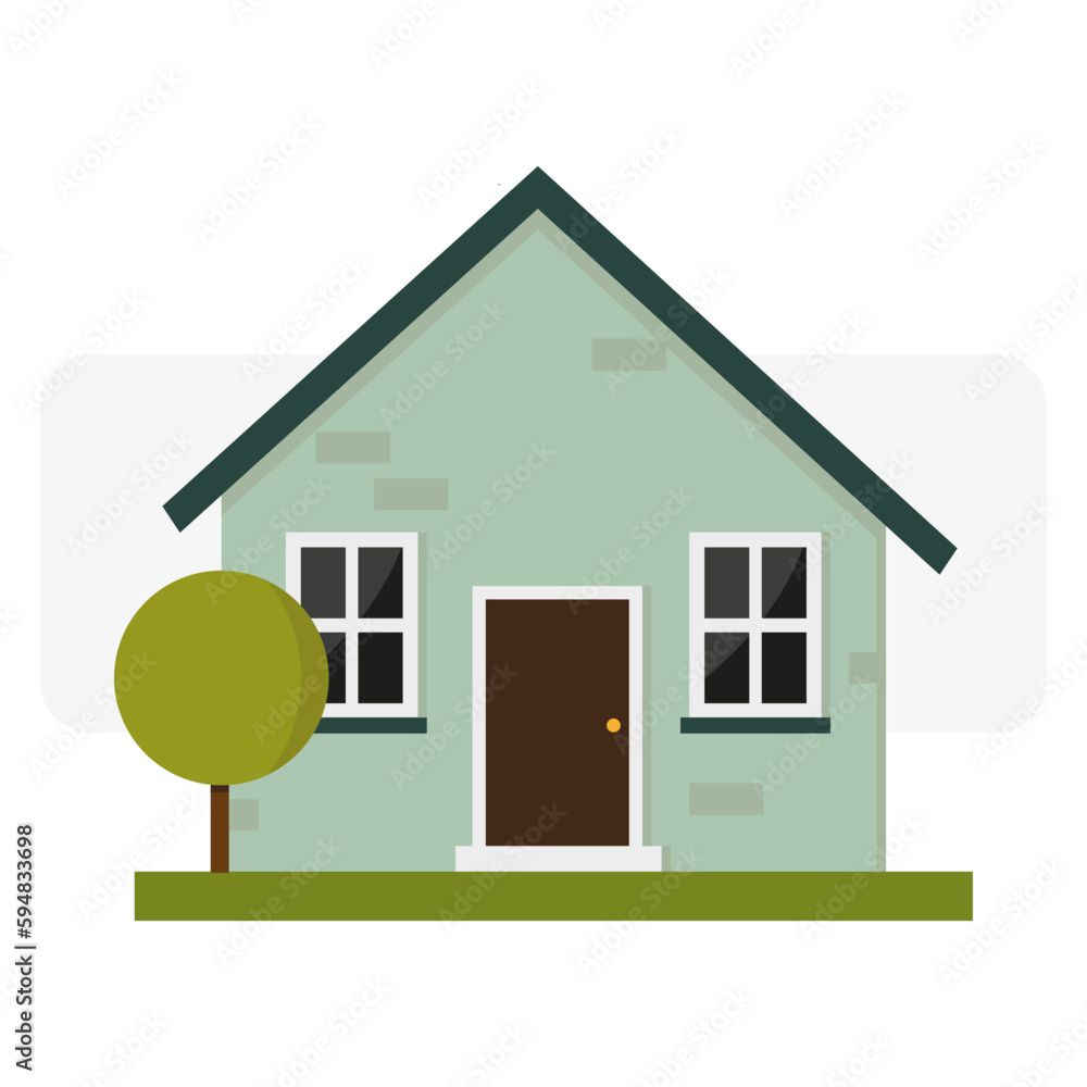 Retro cartoon house, great design for any purposes. Vector illustration. Retro cartoon house, great design for any purposes. Vector illustration.