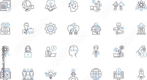 Zeal line icons collection. Enthusiasm, Passion, Devotion, Energy, Ardor, Fervor, Eagerness vector and linear illustration. Intensity,Fire,Zest outline signs set