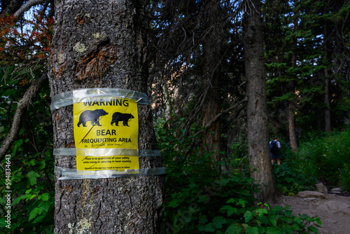 Bear Warning Sign Posted