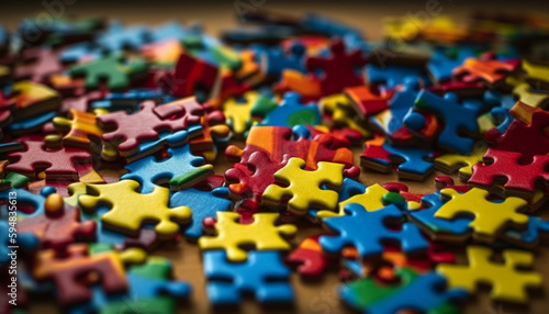 Teamwork creates the solution to jigsaw puzzle generated by AI