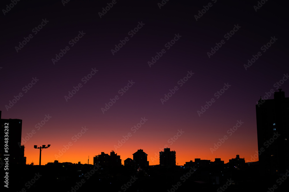 city at sunset