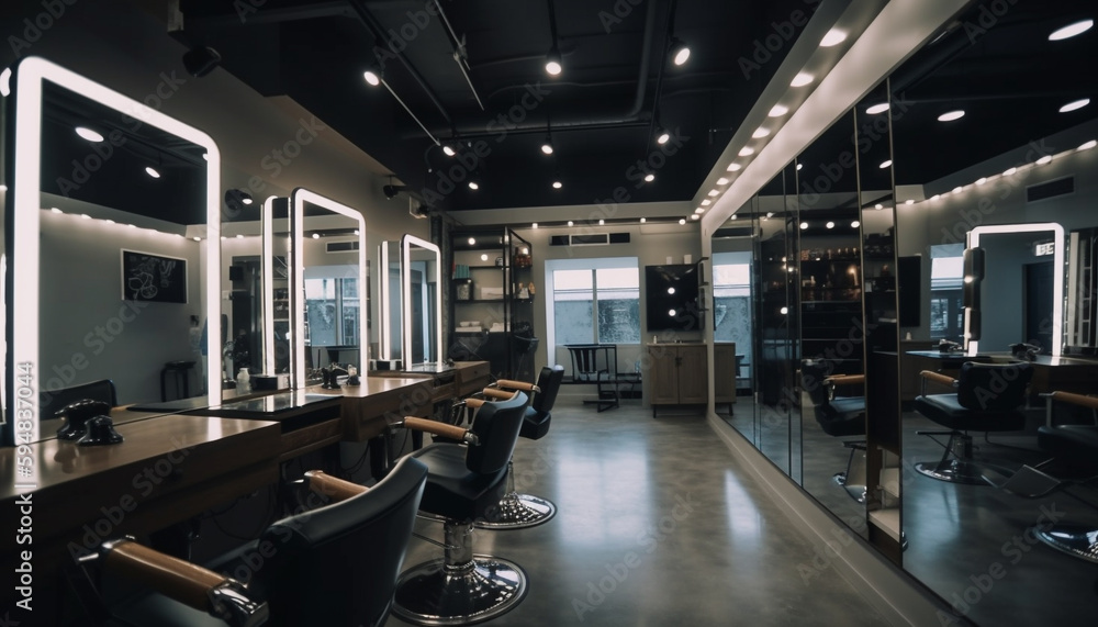 Elegant home office with modern design features generated by AI Elegant home office with modern design features generated by AI
