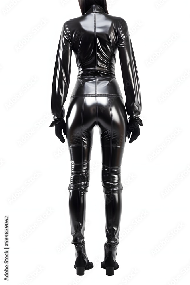 woman wearing latex clothes
