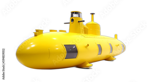 yellow submarine isolated on white
