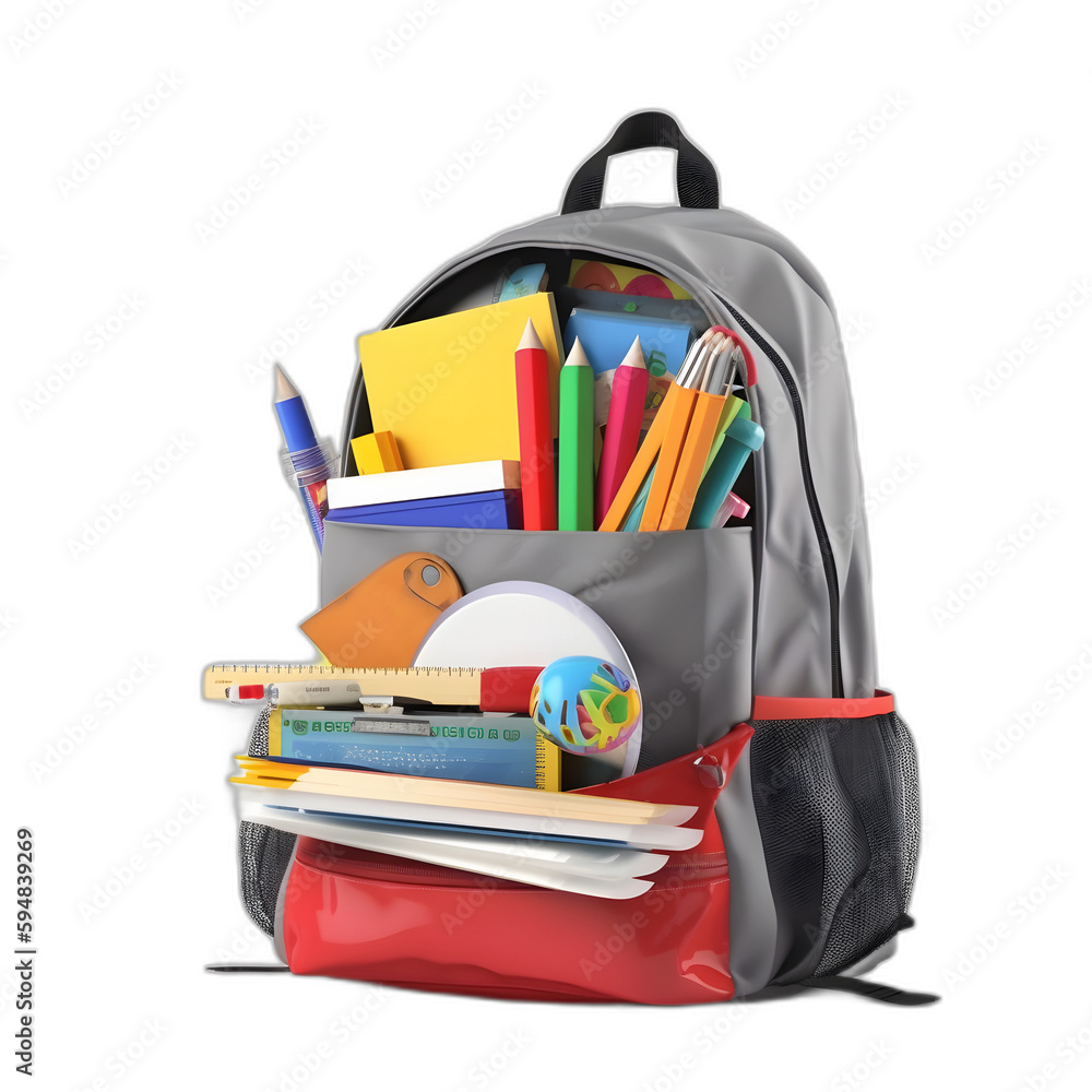 school bag with supplies school bag with supplies