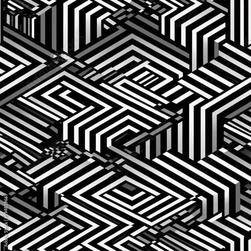 black and white optical seamless background