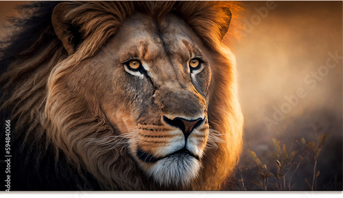 ライオンの写真 portrait of a lion | Generative AI