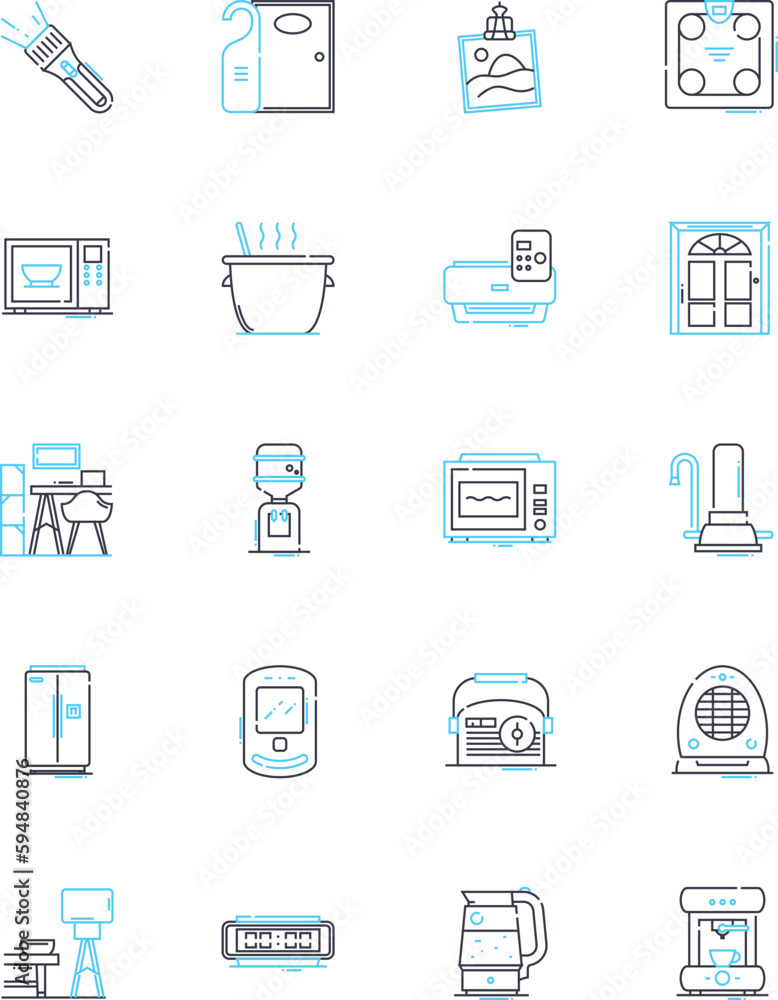 Executive retreat linear icons set. Strategy, Teamwork, Innovation, Leadership, Vision, Collaboration, Planning line vector and concept signs. Insight,Reflection,Focus outline illustrations