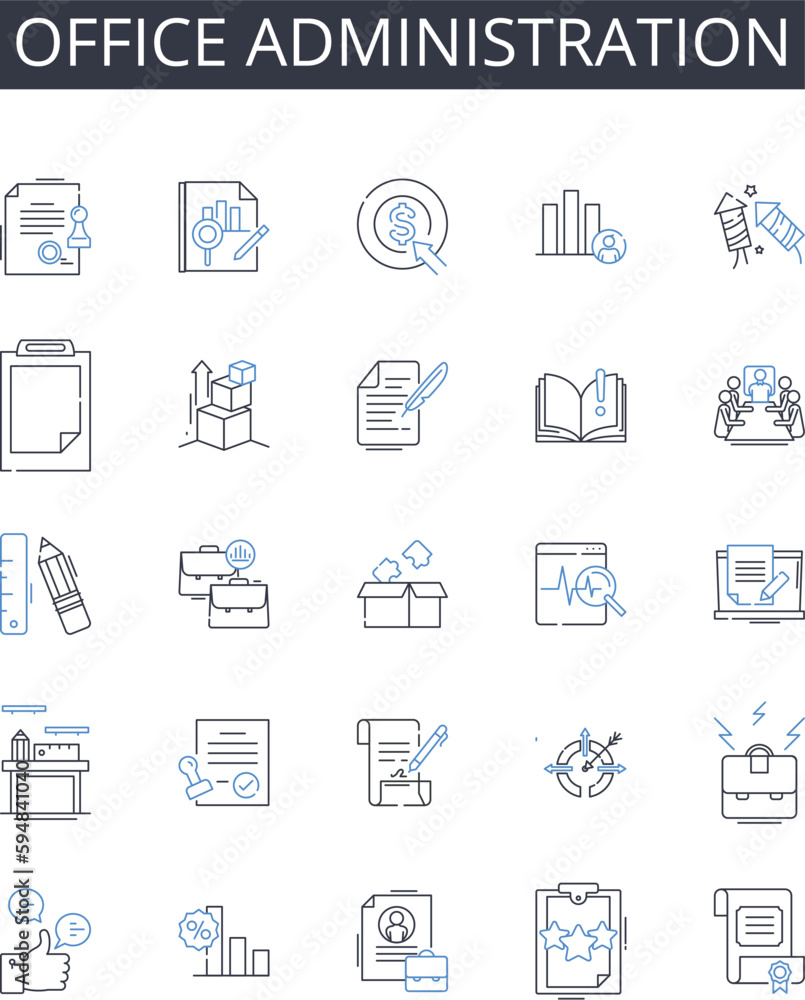 Office administration line icons collection. Velocity, Motion, Quickening, Momentum, Swiftness, Burst, Thrust vector and linear illustration. Surge,Haste,Escalation outline signs set Office administration line icons collection. Velocity, Motion, Quickening, Momentum, Swiftness, Burst, Thrust vector and linear illustration. Surge,Haste,Escalation outline signs set