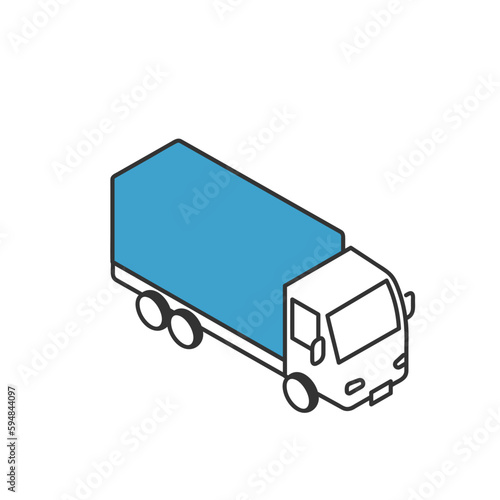 大型トラックのイメージイラスト素材
