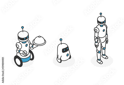 産業用ロボットのイメージイラスト素材
