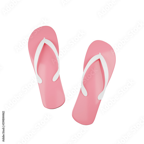 beach sandals 3D icon.