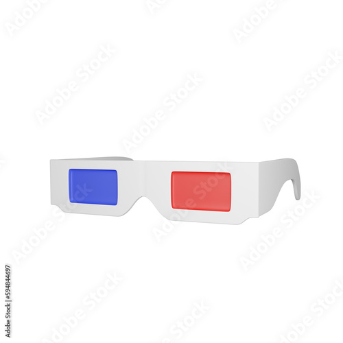 Cinema 3d glasses 3D icon.