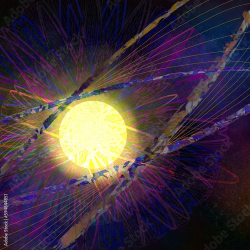 abstract fractal burst