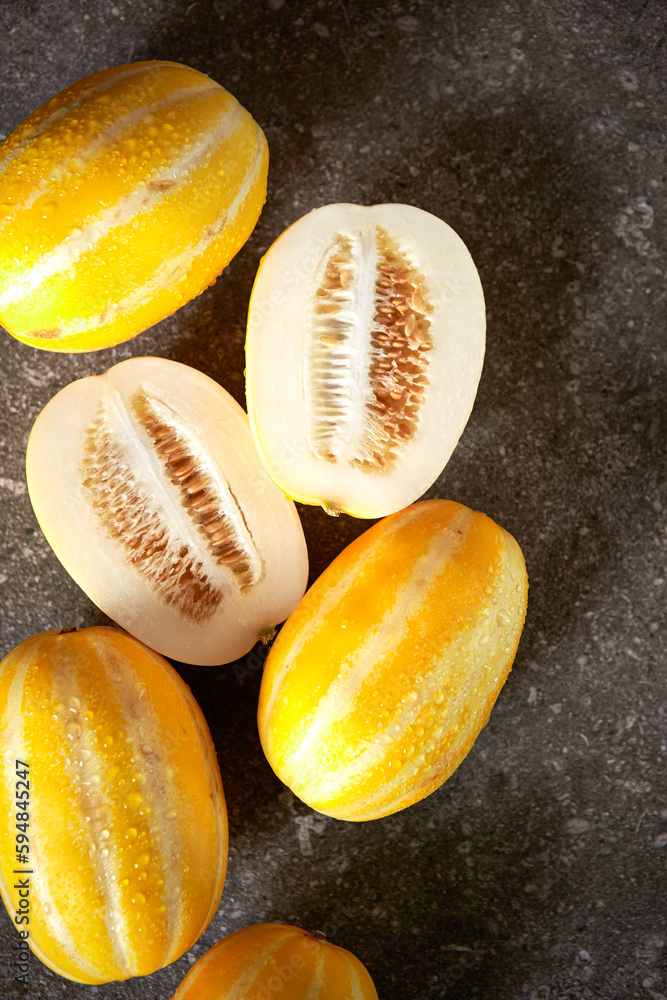 cut oriental melon, Korean melon cut oriental melon, Korean melon