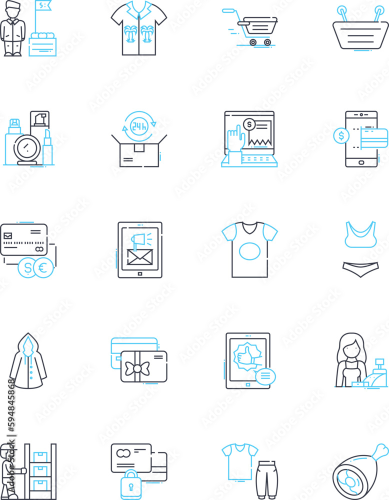 Style purchases linear icons set. Fashion, Attire, Trendy, Statement, Chic, Futuristic, Classic line vector and concept signs. Dapper,Designer,Elegant outline illustrations Style purchases linear icons set. Fashion, Attire, Trendy, Statement, Chic, Futuristic, Classic line vector and concept signs. Dapper,Designer,Elegant outline illustrations