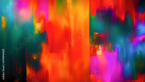 Abstract colorful background, Impressionism Art background material, complex colors, acrylic painting styles © CHIC studio