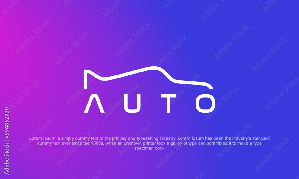 A blue and purple background with logo automobile and automotive car A blue and purple background with logo automobile and automotive car