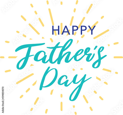 Happy Father's day calligraphy greeting card. Modern vector brush calligraphy. Happy Father's Day typography design, hand drawn lettering. Brush pen holiday lettering isolated on white background.