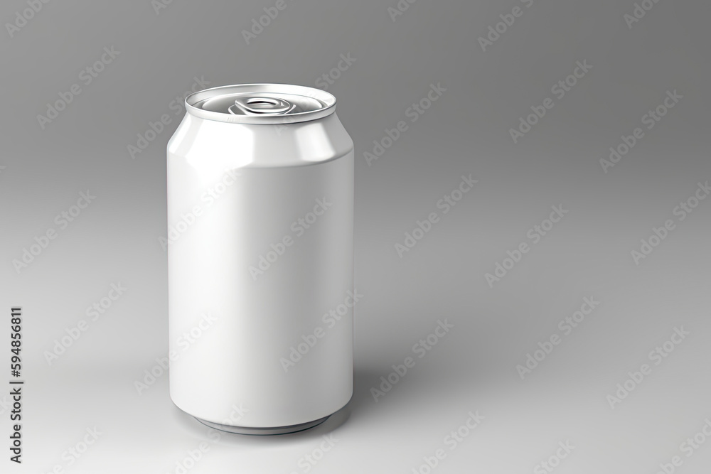 330ml Soda Can White Blank 3D Rendering Mockup 330ml Soda Can White Blank 3D Rendering Mockup